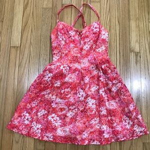 Guess sleeveless fit and flare party dress